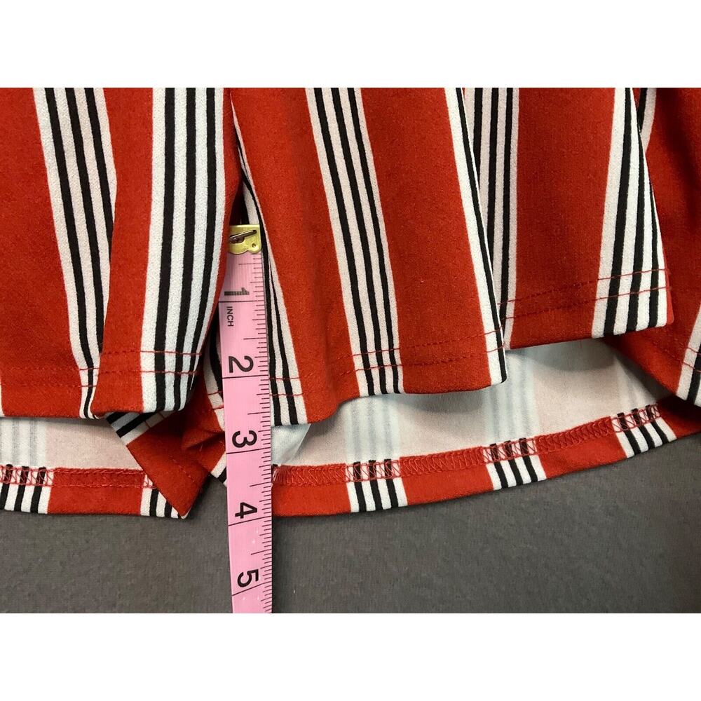 Rue21 Striped Paperbag Shorts M Belt Loops Tie Stretch Summer Elastic Waist - Picture 3 of 6